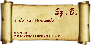 Szűcs Bodomér névjegykártya